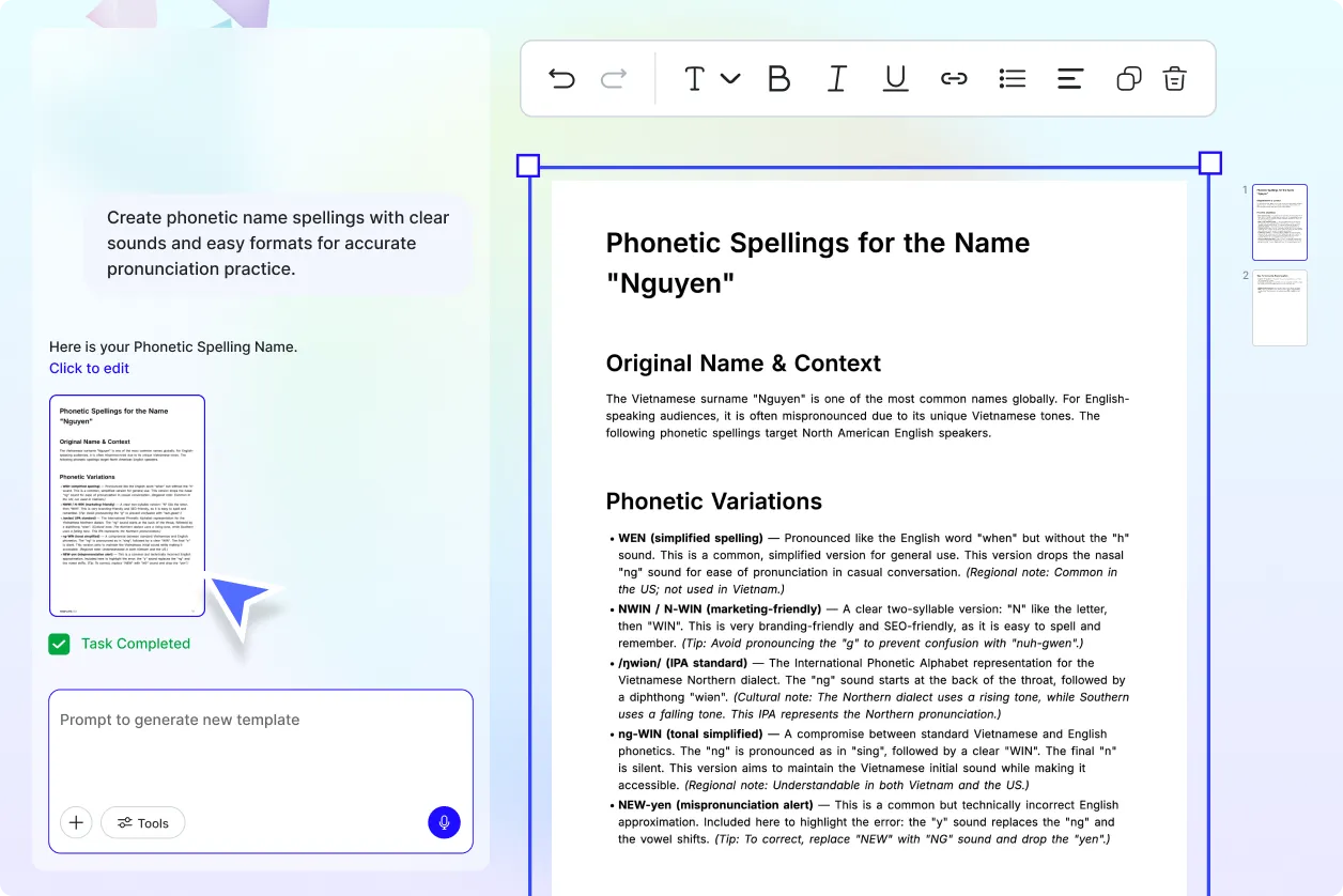 Free AI Pronunciation Generator, AI Phonetic Name Tool Online [ No Signup ]